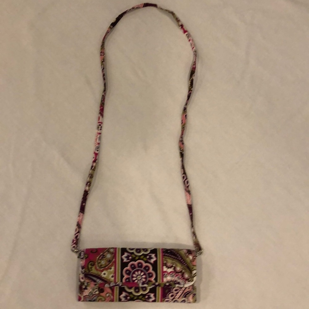 Vera bradley clutch wallet long strap